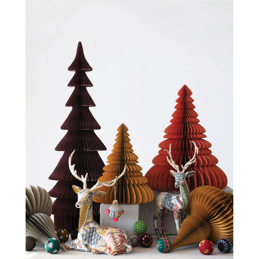 Paper Honeycomb Tree - Burnt Orange