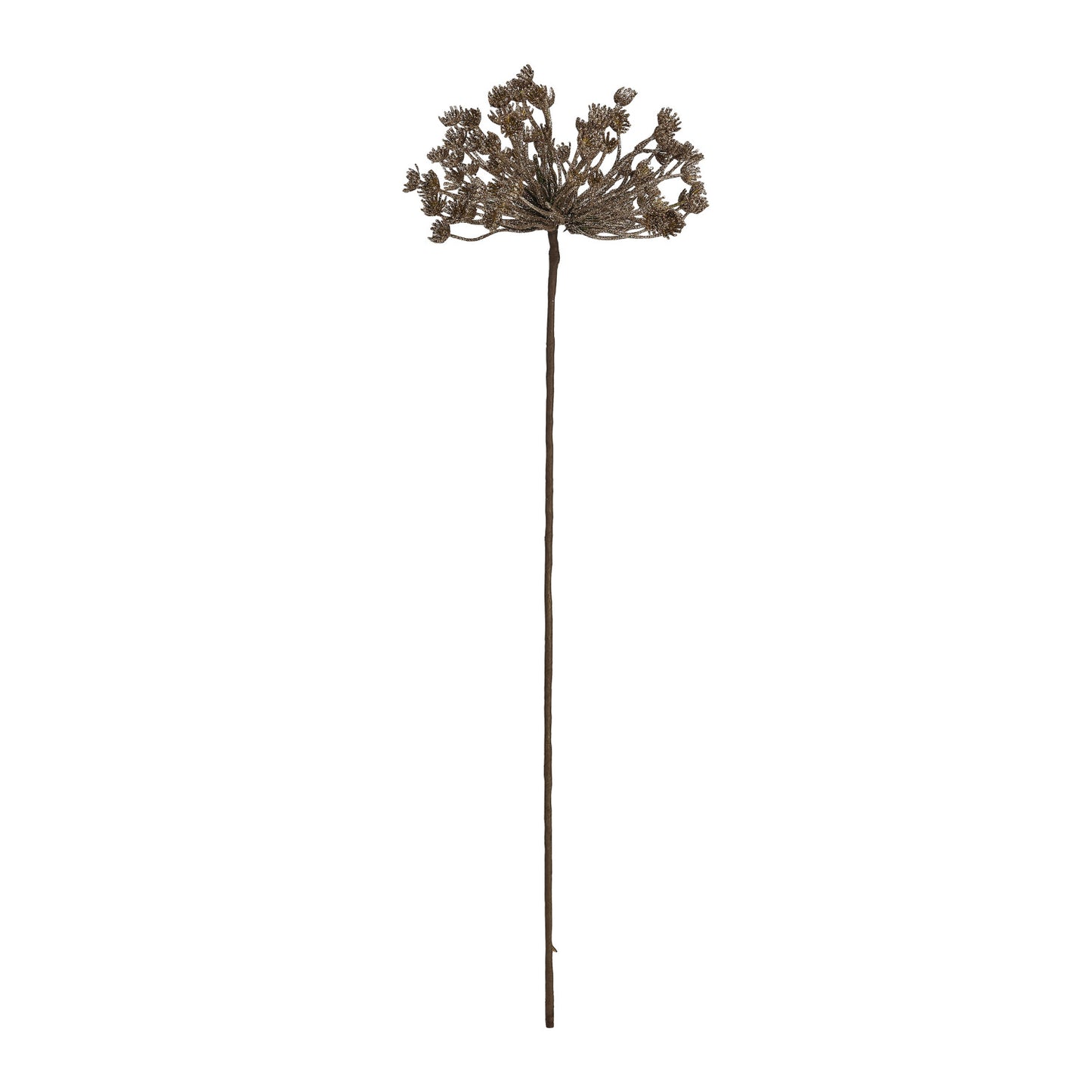 Faux Queen Anne's Lace Stem w/ Glitter, Gold Color