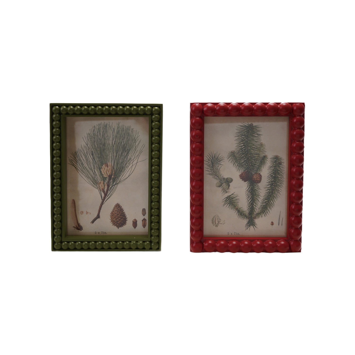 Painted Wood Hobnail Photo Frame, 2 Styles (Holds 5" x 7" Photo)