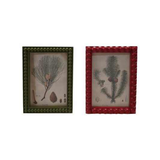 Painted Wood Hobnail Photo Frame, 2 Styles (Holds 5" x 7" Photo)