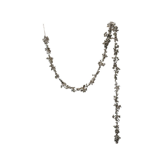 Foam Ball Garland with Glitter, Champagne Finish