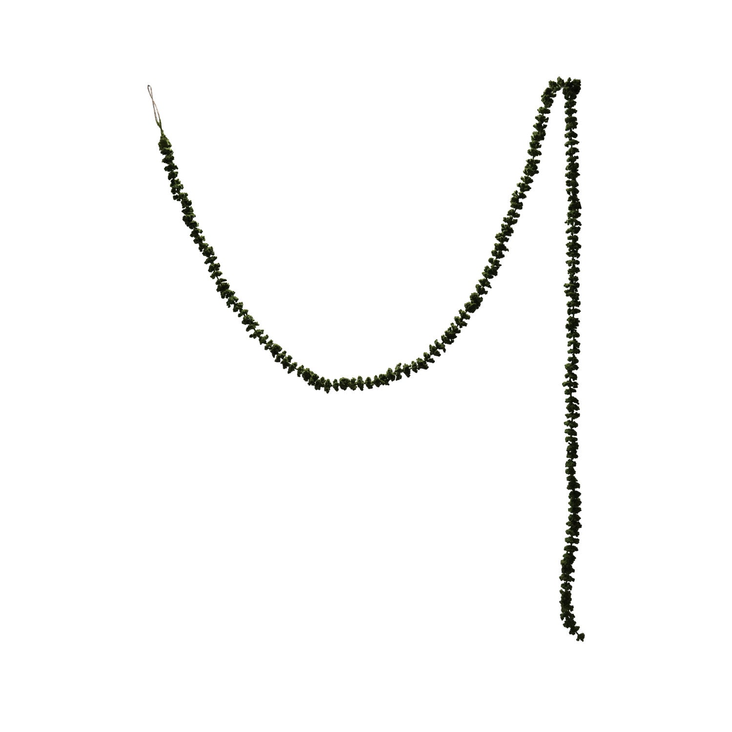 72"L x 3/4"H Flocked Foam Ball Garland, Green