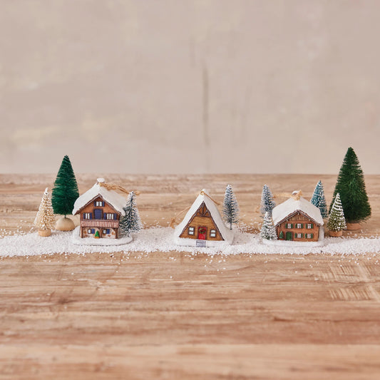 House with Snow Ornament - 3 Styles