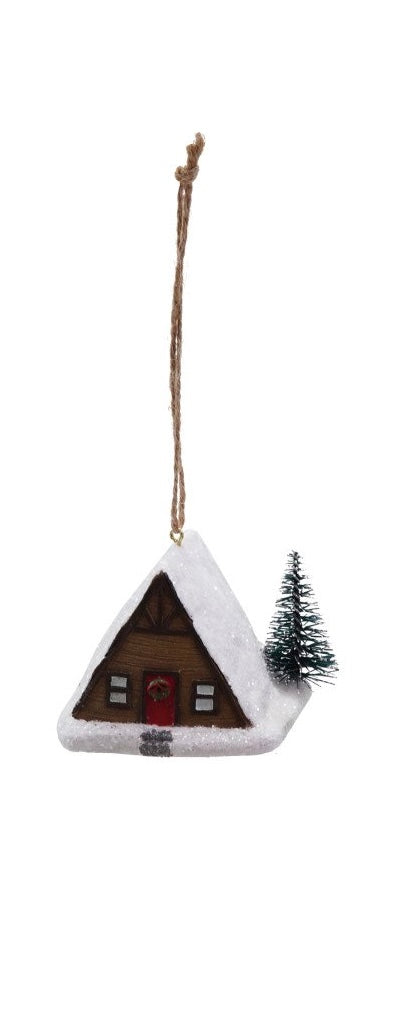 House with Snow Ornament - 3 Styles