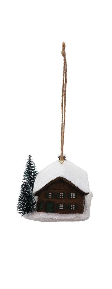 House with Snow Ornament - 3 Styles