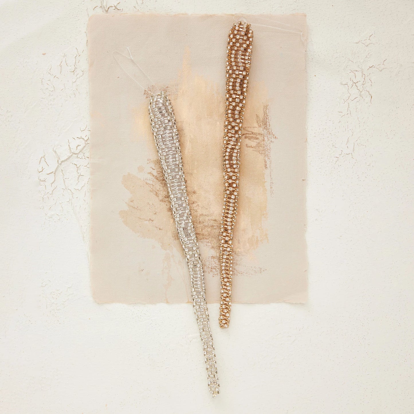 Metal Rhinestone Icicle Ornament - 2 Colors