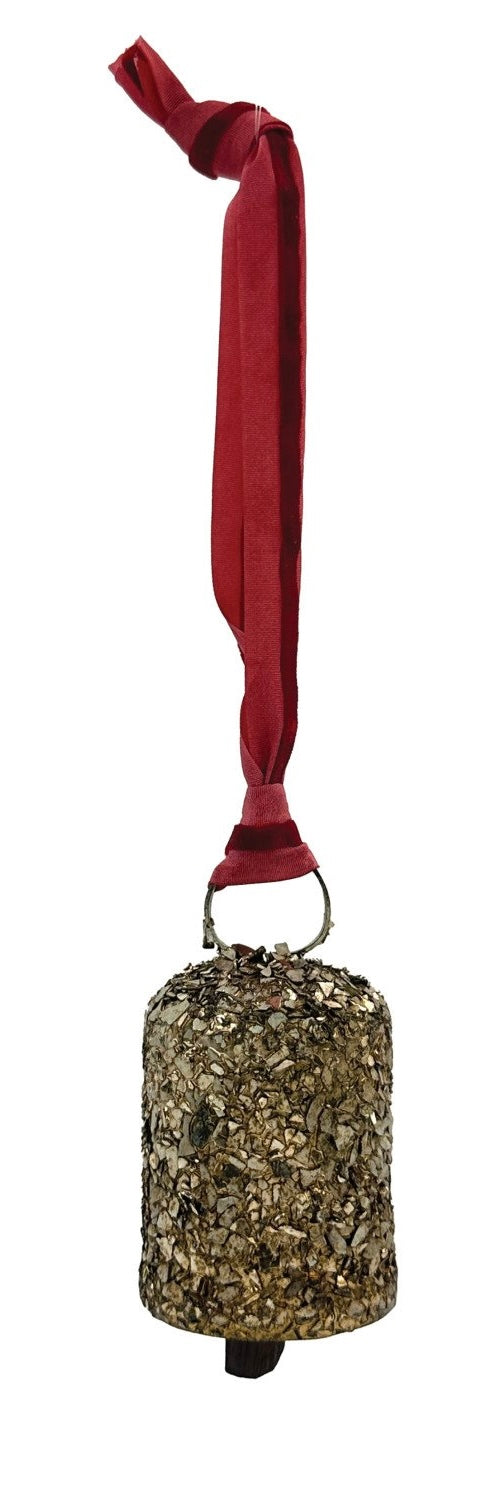 Gold Ornaments with Velvet Ribbon - Two Styles